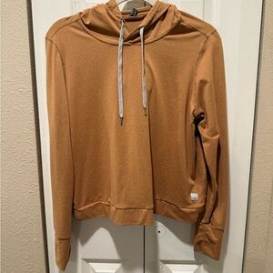 Vuori Halo Essential Hoodie Womens Mustard Yellow Heather , Large